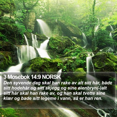 3 Mosebok 14:9 NORSK Bible Verse Image