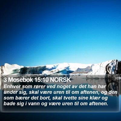 3 Mosebok 15:10 NORSK Bible Verse Image