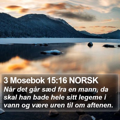 3 Mosebok 15:16 NORSK Bible Verse Image