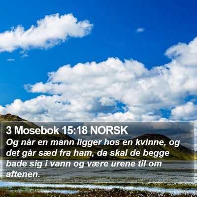 3 Mosebok 15:18 NORSK Bible Verse Image