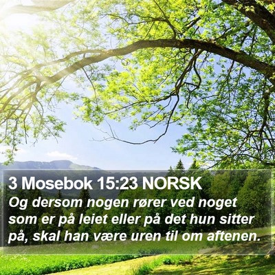 3 Mosebok 15:23 NORSK Bible Verse Image