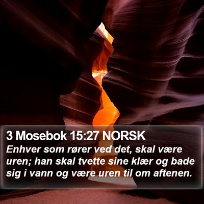 3 Mosebok 15:27 NORSK Bible Verse Image