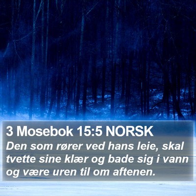 3 Mosebok 15:5 NORSK Bible Verse Image