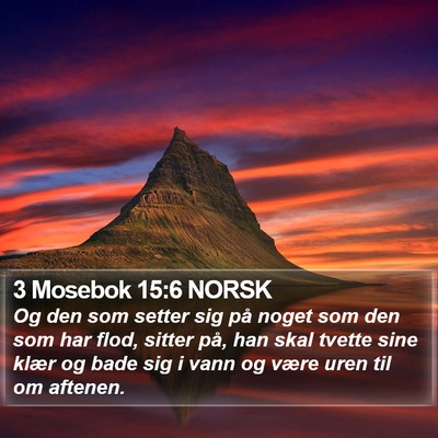 3 Mosebok 15:6 NORSK Bible Verse Image
