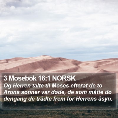 3 Mosebok 16:1 NORSK Bible Verse Image