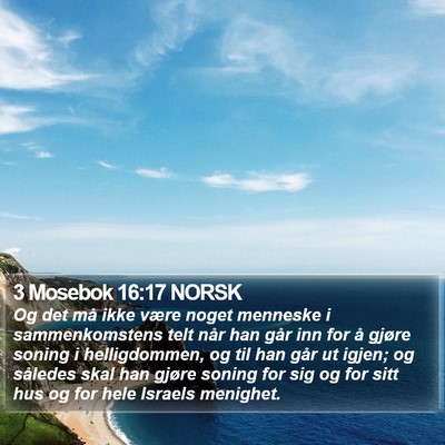 3 Mosebok 16:17 NORSK Bible Verse Image