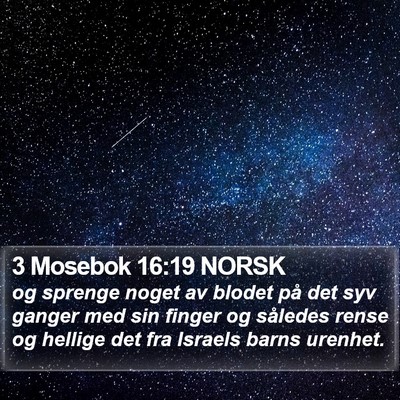 3 Mosebok 16:19 NORSK Bible Verse Image