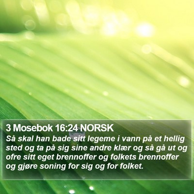 3 Mosebok 16:24 NORSK Bible Verse Image