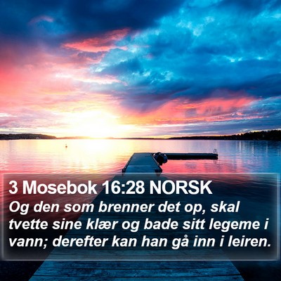 3 Mosebok 16:28 NORSK Bible Verse Image