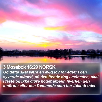 3 Mosebok 16:29 NORSK Bible Verse Image