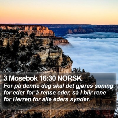 3 Mosebok 16:30 NORSK Bible Verse Image