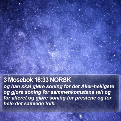 3 Mosebok 16:33 NORSK Bible Verse Image