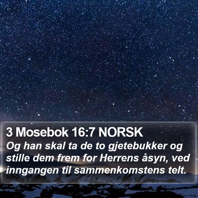3 Mosebok 16:7 NORSK Bible Verse Image