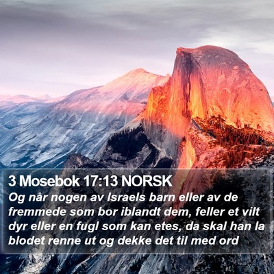3 Mosebok 17:13 NORSK Bible Verse Image
