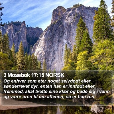 3 Mosebok 17:15 NORSK Bible Verse Image