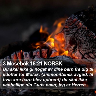 3 Mosebok 18:21 NORSK Bible Verse Image