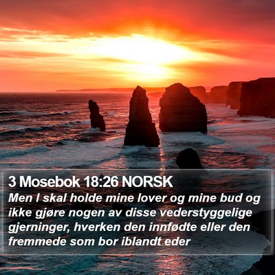 3 Mosebok 18:26 NORSK Bible Verse Image
