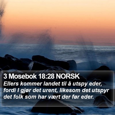 3 Mosebok 18:28 NORSK Bible Verse Image