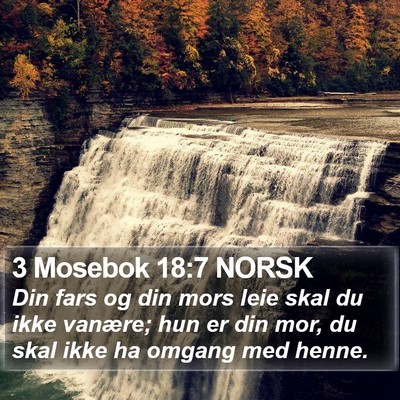 3 Mosebok 18:7 NORSK Bible Verse Image
