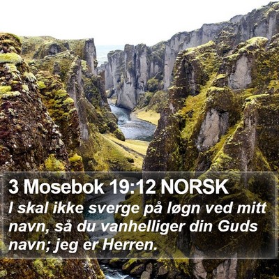 3 Mosebok 19:12 NORSK Bible Verse Image