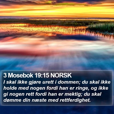 3 Mosebok 19:15 NORSK Bible Verse Image
