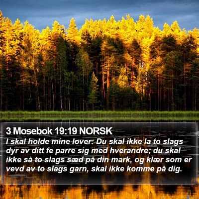 3 Mosebok 19:19 NORSK Bible Verse Image