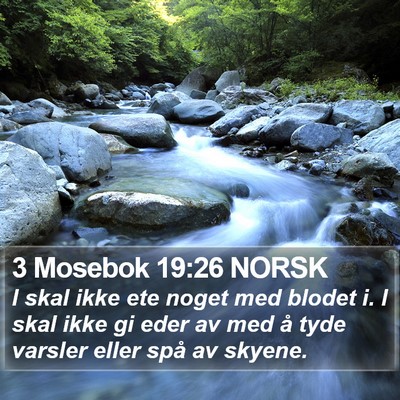 3 Mosebok 19:26 NORSK Bible Verse Image