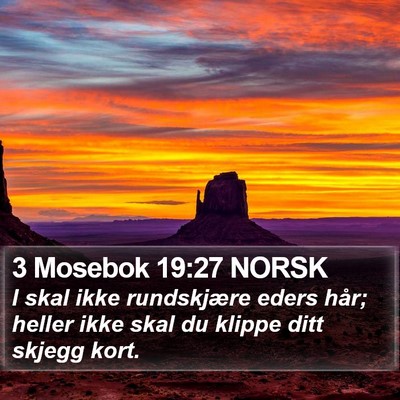 3 Mosebok 19:27 NORSK Bible Verse Image
