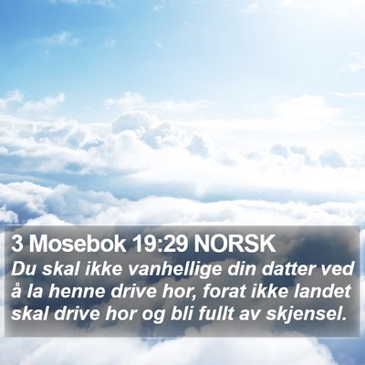 3 Mosebok 19:29 NORSK Bible Verse Image
