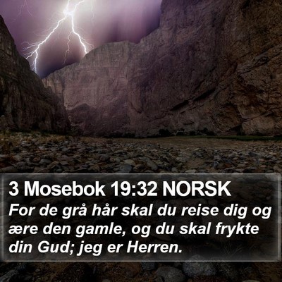 3 Mosebok 19:32 NORSK Bible Verse Image