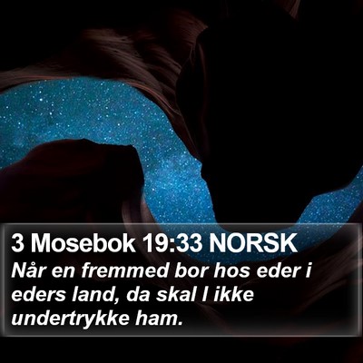 3 Mosebok 19:33 NORSK Bible Verse Image