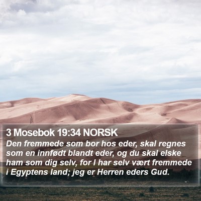 3 Mosebok 19:34 NORSK Bible Verse Image