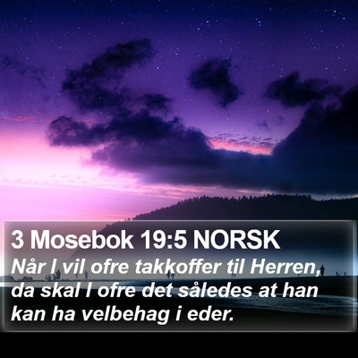 3 Mosebok 19:5 NORSK Bible Verse Image
