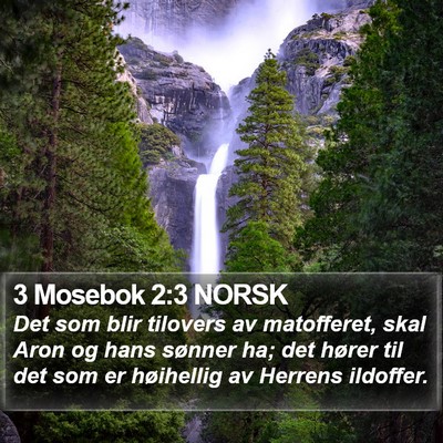 3 Mosebok 2:3 NORSK Bible Verse Image