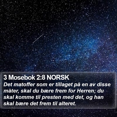 3 Mosebok 2:8 NORSK Bible Verse Image