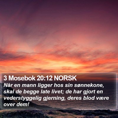 3 Mosebok 20:12 NORSK Bible Verse Image