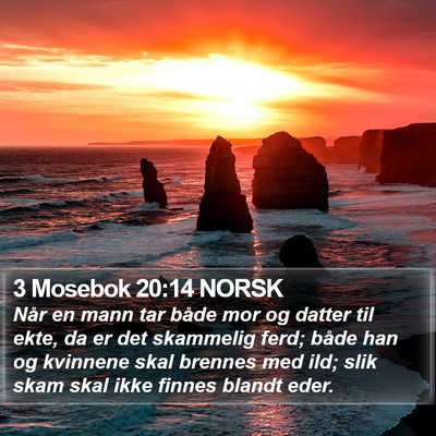 3 Mosebok 20:14 NORSK Bible Verse Image