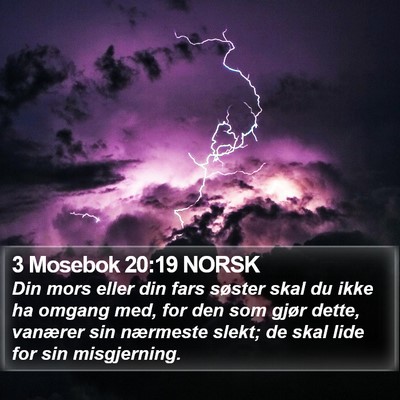 3 Mosebok 20:19 NORSK Bible Verse Image