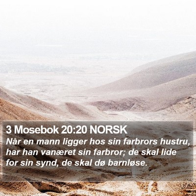 3 Mosebok 20:20 NORSK Bible Verse Image
