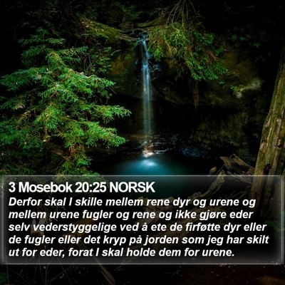 3 Mosebok 20:25 NORSK Bible Verse Image