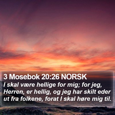 3 Mosebok 20:26 NORSK Bible Verse Image