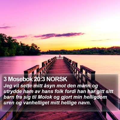 3 Mosebok 20:3 NORSK Bible Verse Image