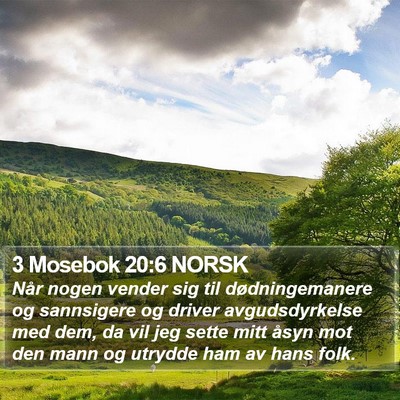 3 Mosebok 20:6 NORSK Bible Verse Image