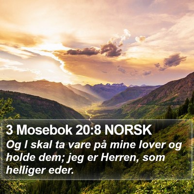 3 Mosebok 20:8 NORSK Bible Verse Image