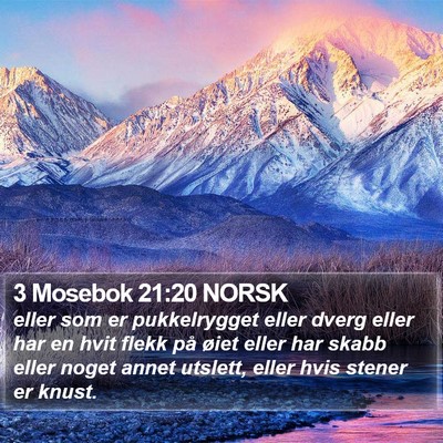 3 Mosebok 21:20 NORSK Bible Verse Image