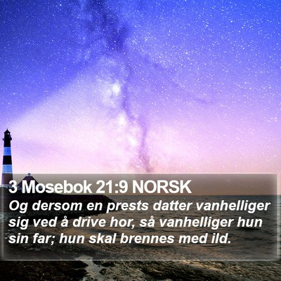 3 Mosebok 21:9 NORSK Bible Verse Image