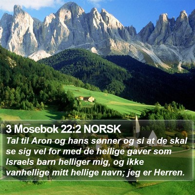 3 Mosebok 22:2 NORSK Bible Verse Image