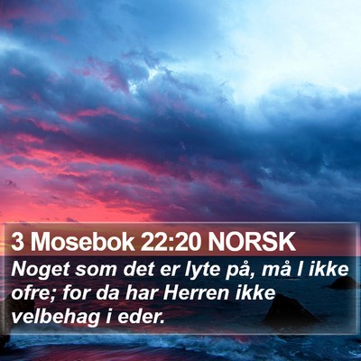 3 Mosebok 22:20 NORSK Bible Verse Image