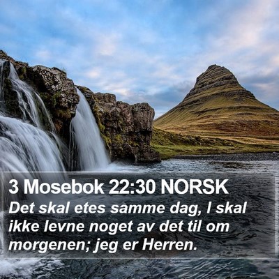 3 Mosebok 22:30 NORSK Bible Verse Image