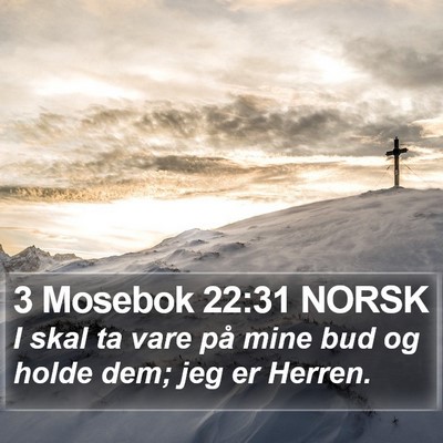 3 Mosebok 22:31 NORSK Bible Verse Image